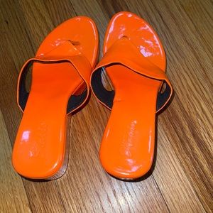 NEON ORANGE SANDALS